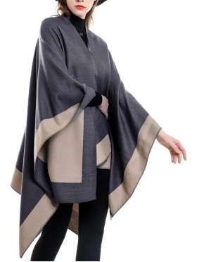 Two-Tone Soft Reversible Cape
